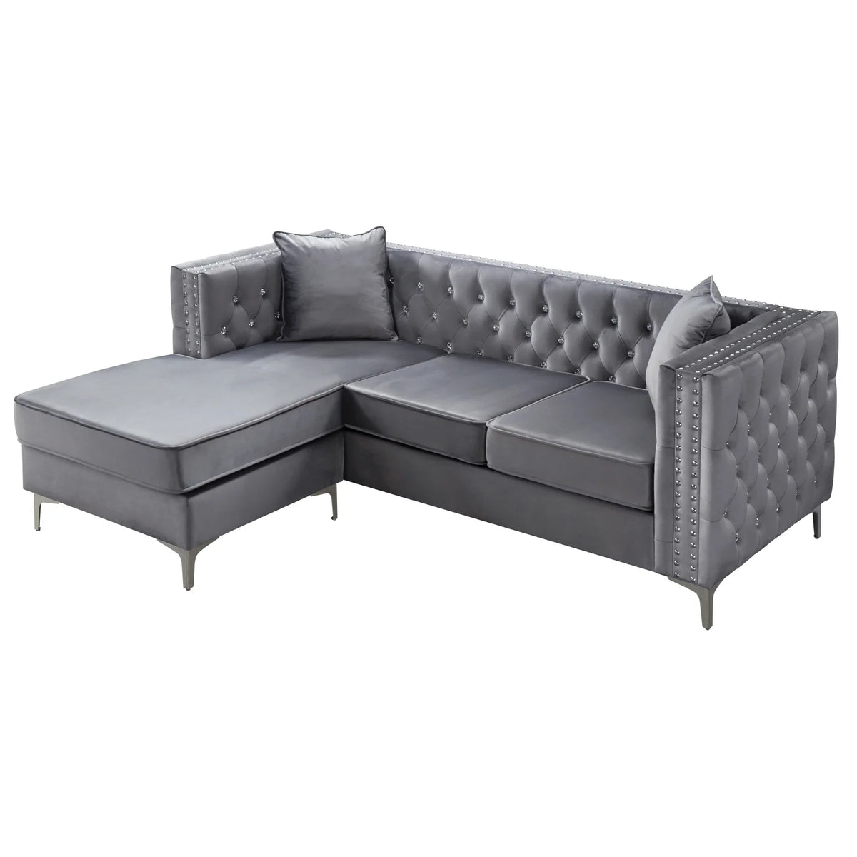 Gray Sofa Chaise Y316
