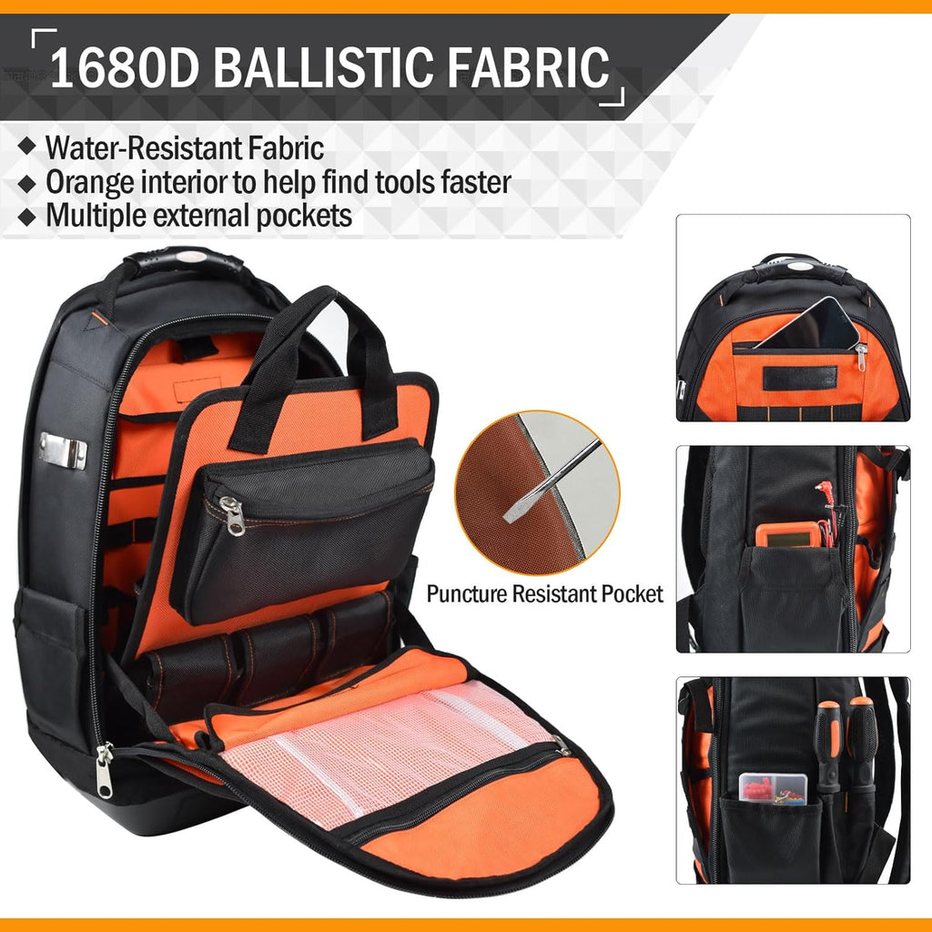 Heavy Duty Tool Backpack with Waterproof Base S9230