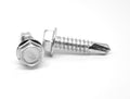 #10-16 x 1 1/2 Self Drilling Screw Hex Washer Head Zinc Plated S881