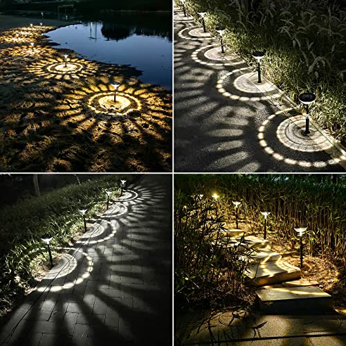 Solar Pathway Lights 8 Pack Warm White Cool White LED Outdoor IP67 Waterproof Path Lights P799560