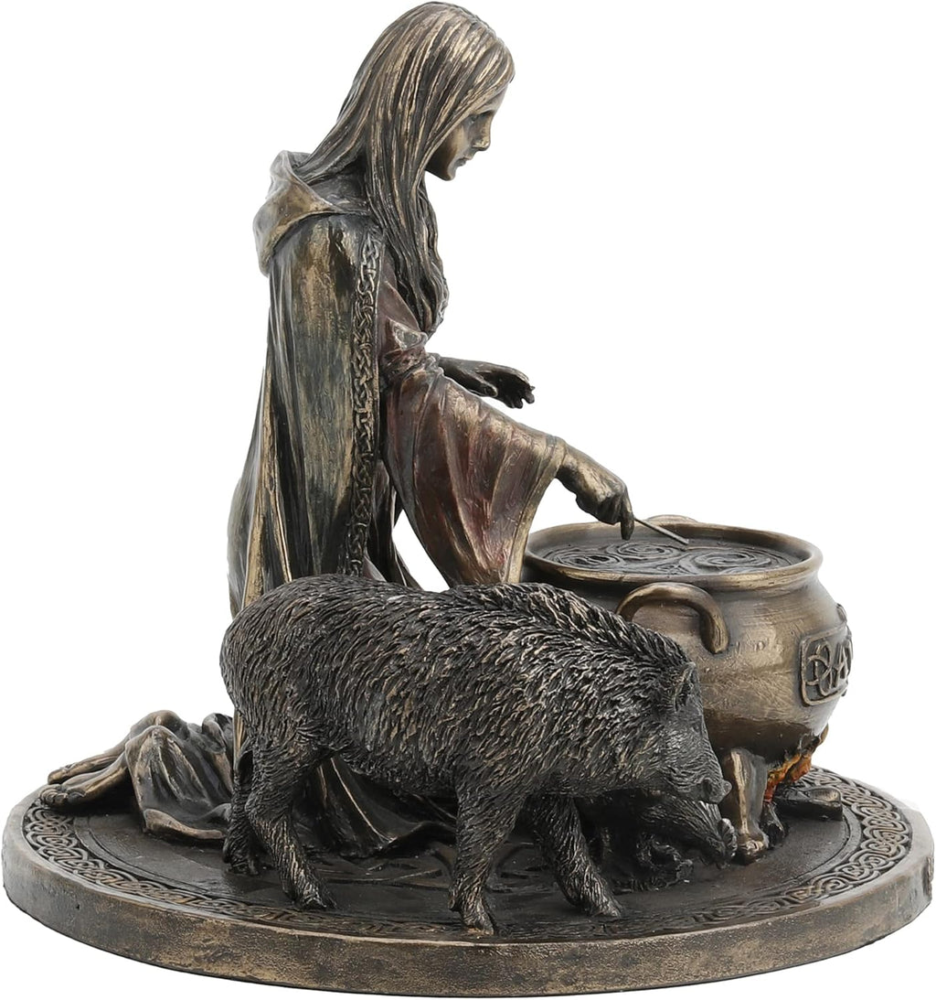 6.25 Tall Cold Cast Resin Antique Bronze Finish Statue Figurine Z28247