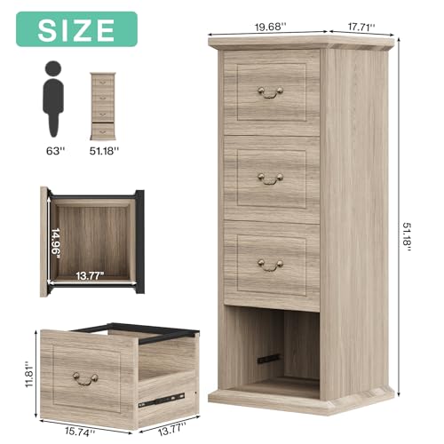 Walnut 4-Drawer Vertical File Cabinet F13895