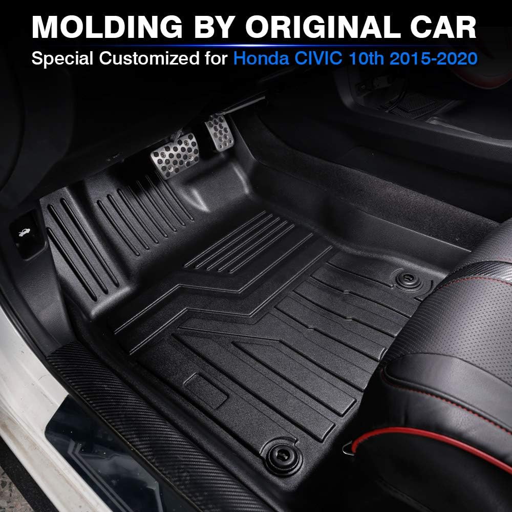 Black 2 Row Carpet Floor Liner Set P7433