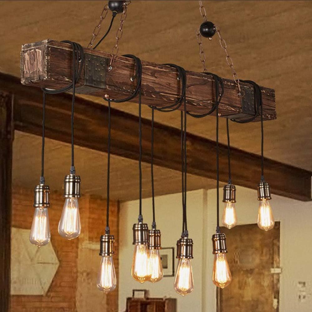 Rustic Industrial 10 Light 46in Chandelier L54553