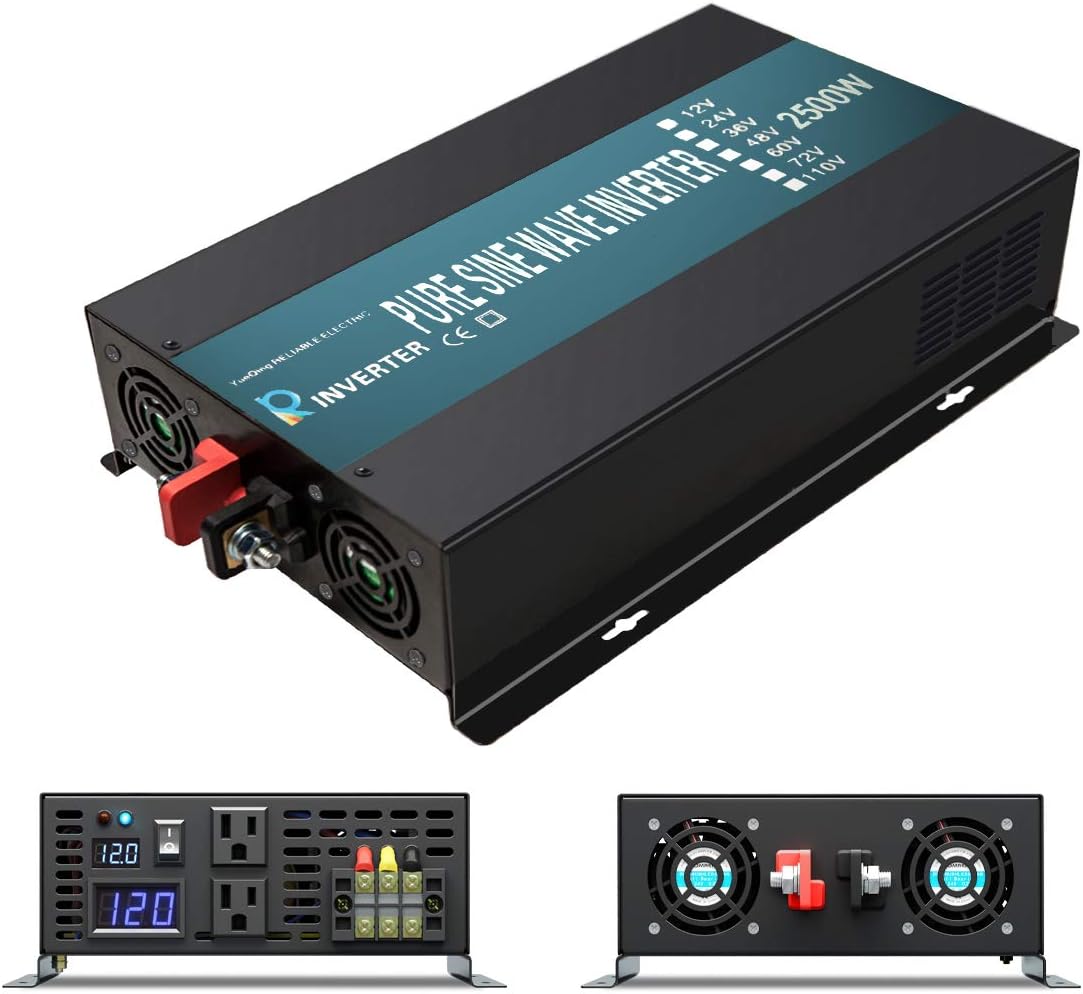 2500W Pure Sine Wave Power Inverter 24V DC to 120V AC Z438019