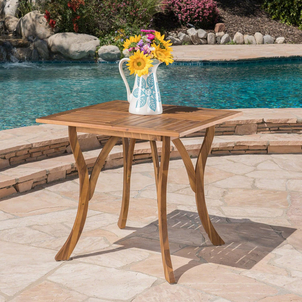 Acacia Wood Square Table Pack of 2 W271199