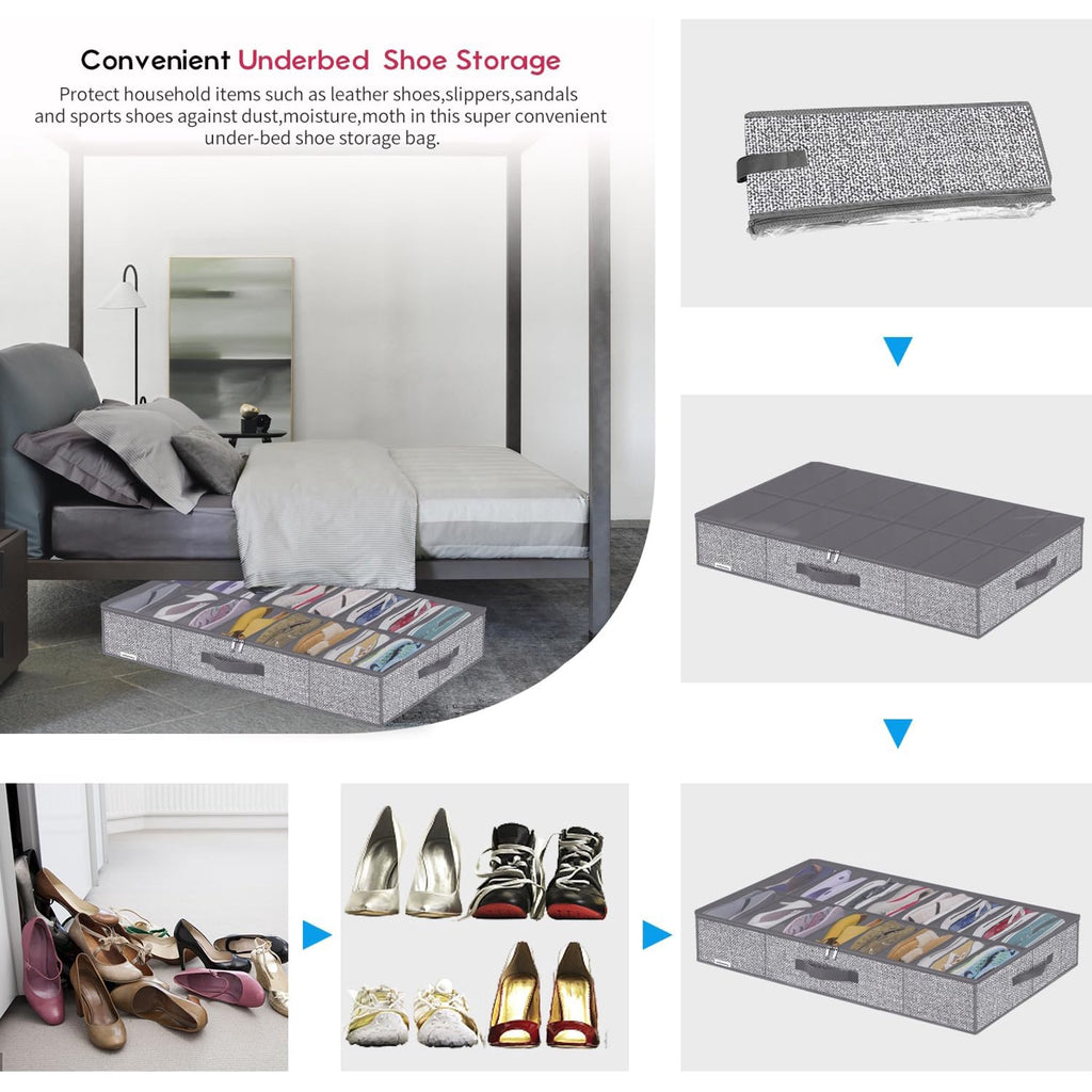 Under Bed Shoe Storage Organizer, Set of 2 Y1194