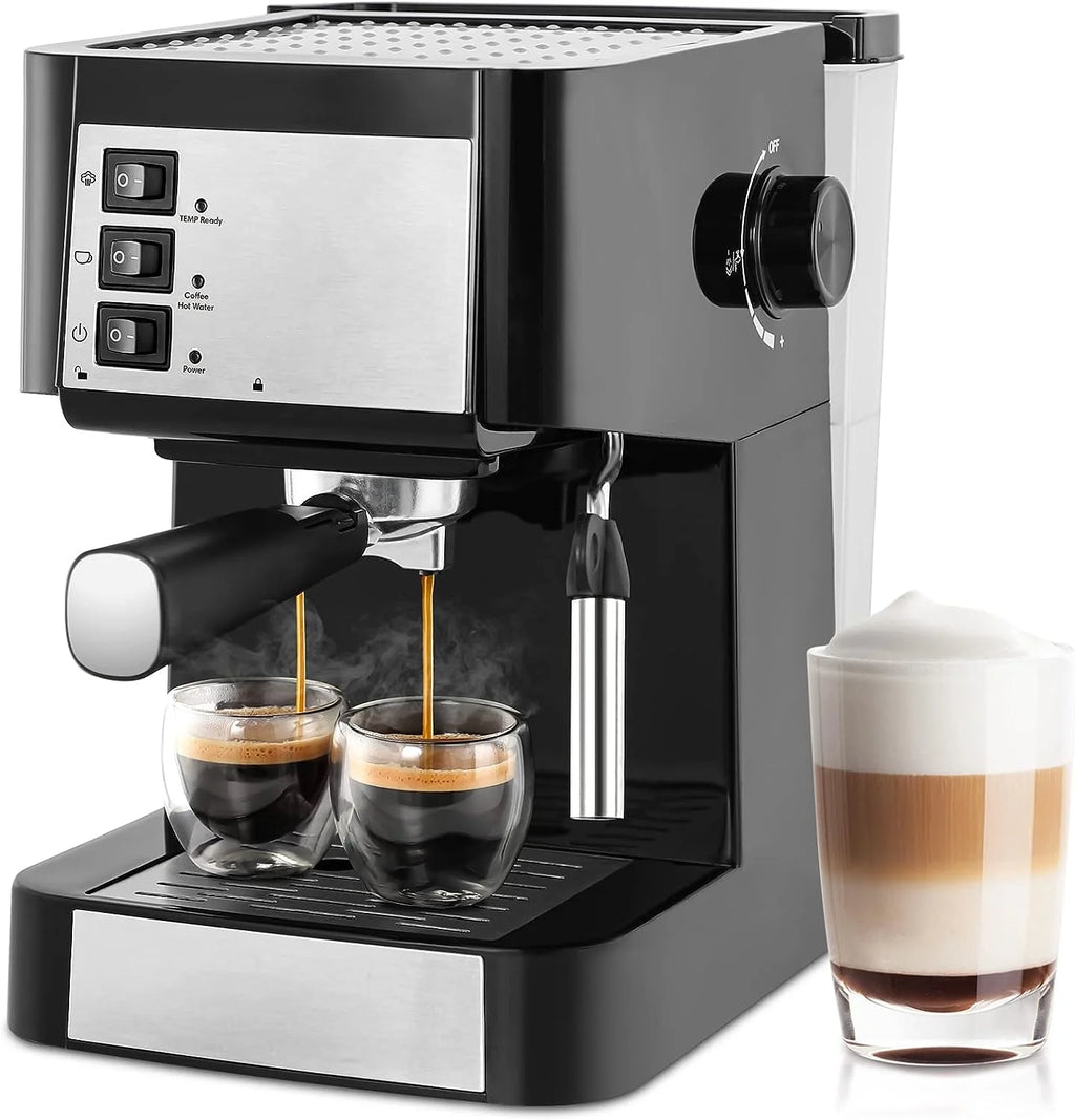 Espresso Machine with Steam Milk Frother and 50oz Removable Water Tank T899