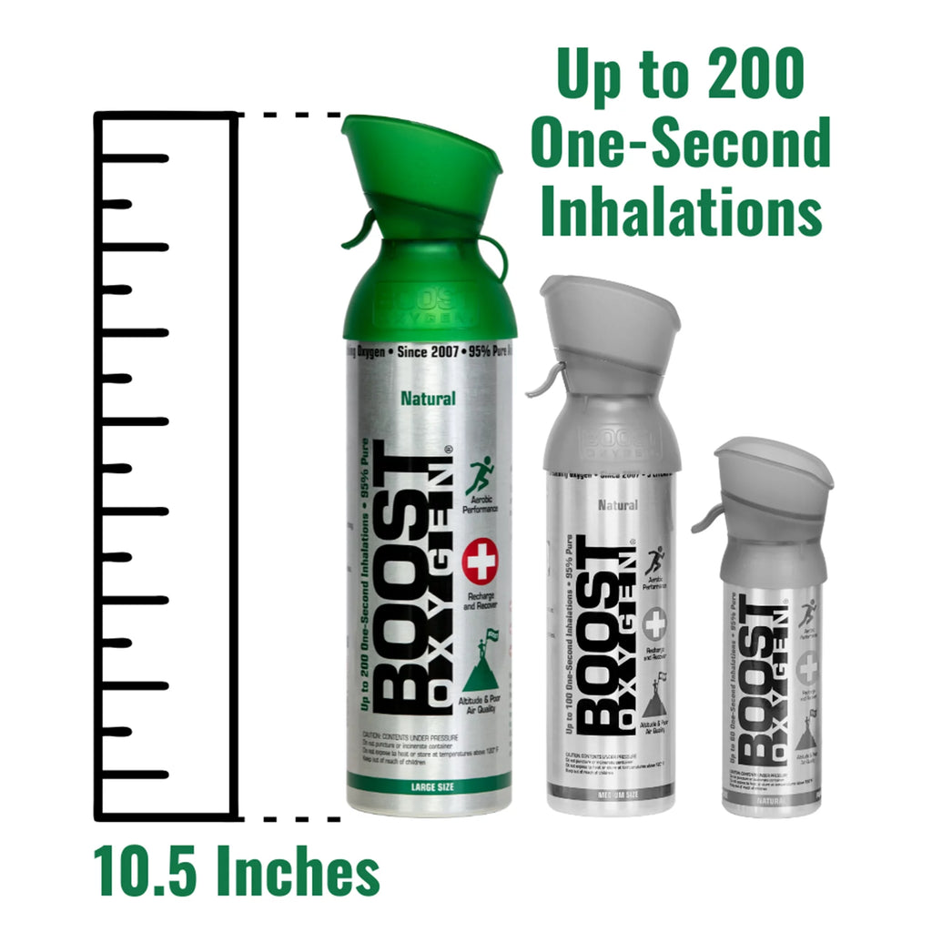 12 Pack 10L Boost Oxygen Natural Portable Pure Canned Oxygen J18682