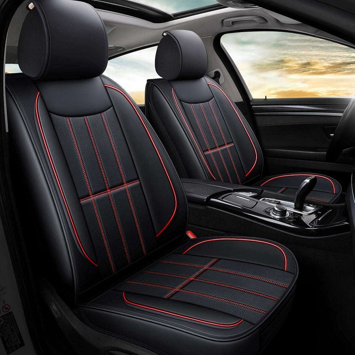 Leather Car Seat Covers Front Pair H123414