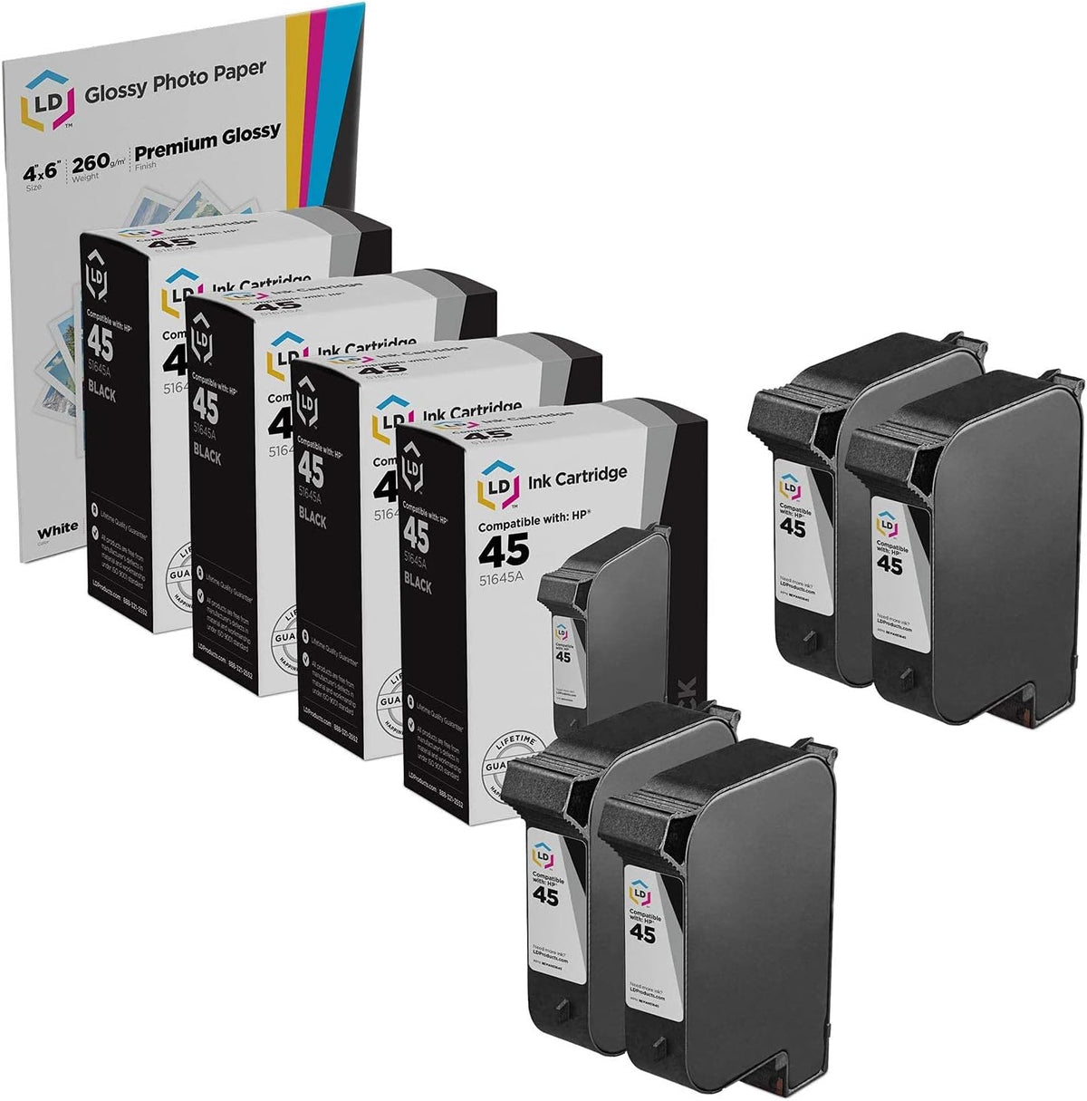 Remanufactured Ink Cartridge Replacements Black 4-Pack I5811