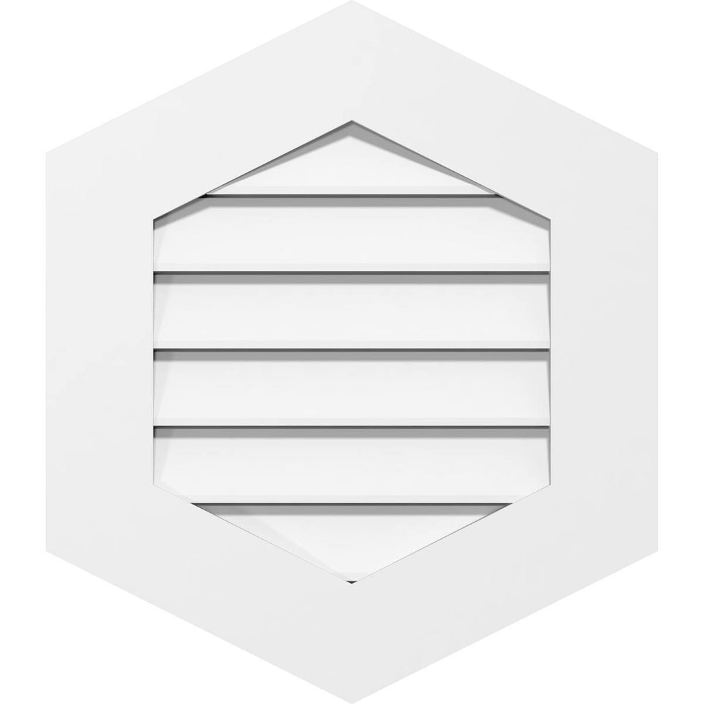 Vertical Peaked Surface Mount PVC Gable Vent K889346