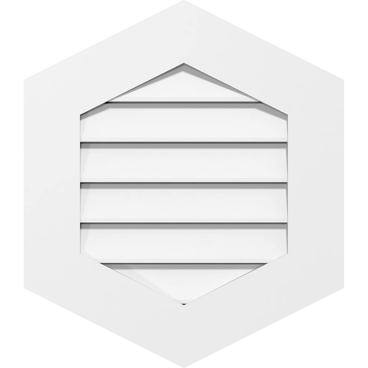 Vertical Peaked Surface Mount PVC Gable Vent K889346