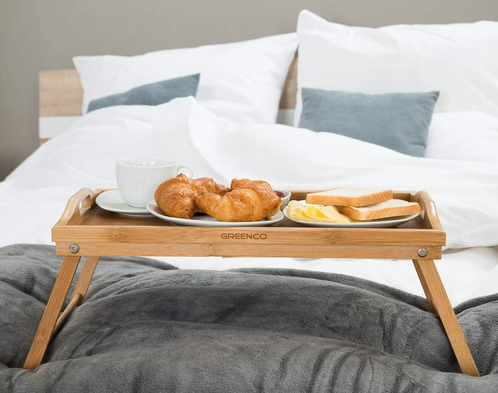 Bamboo Breakfast Tray Folding Legs with Handles D14130