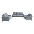 Gray Chenille Sofa Loveseat Chair Set L9244