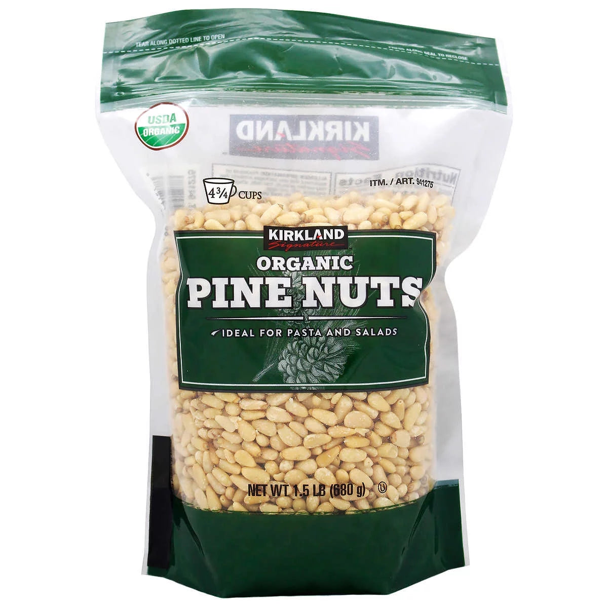 2 Pack Organic Pine Nuts, 1.5 lbs J1318