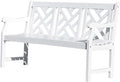 White Acacia Wooden Bench L5540