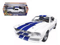 1967 Ford Shelby Mustang GT 500 White with Blue Stripes 1/18 Diecast Model Car I5152