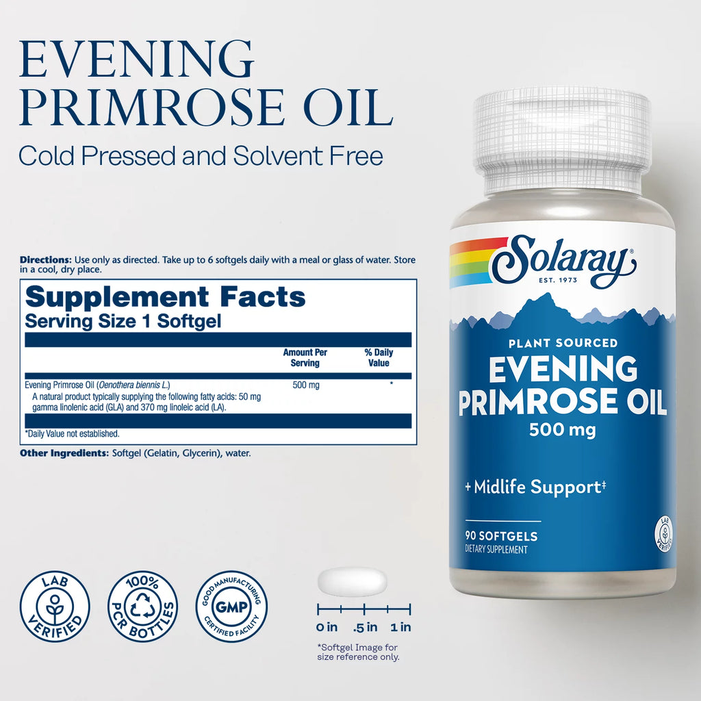 Evening Primrose Oil 500 mg 90 Softgels D761