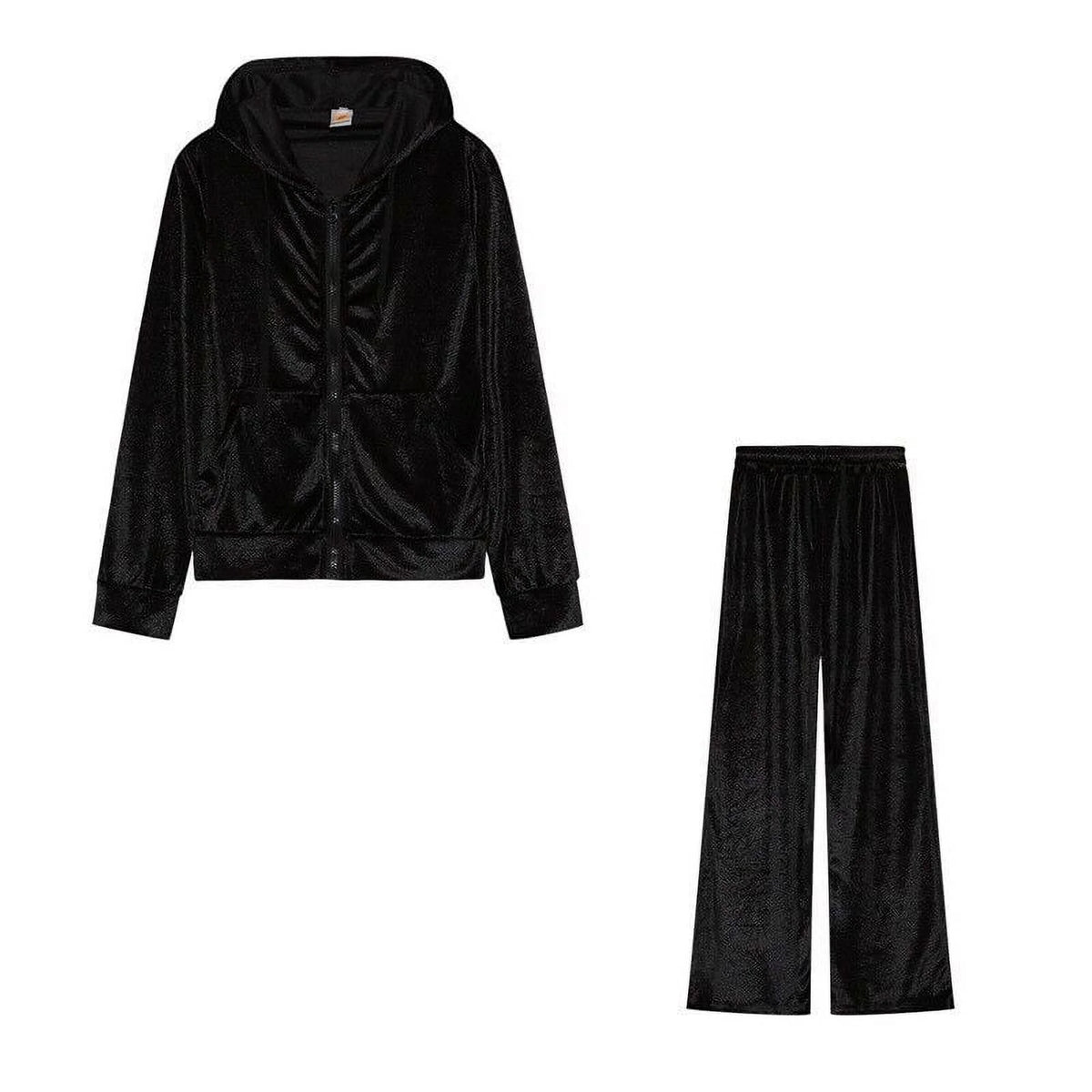 Velour Velvet Hoodie Jogging Set N772