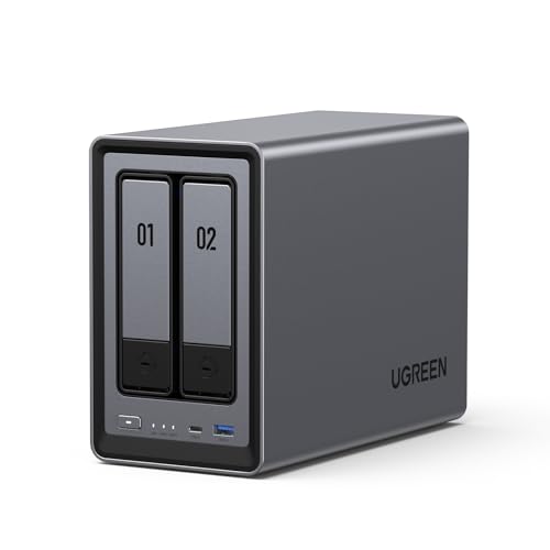 2-Bay Desktop NAS with Intel N100 Quad-core CPU, 8GB DDR5 RAM, 2.5GbE, 2 M.2 NVMe Slots, 4K HDMI K638295
