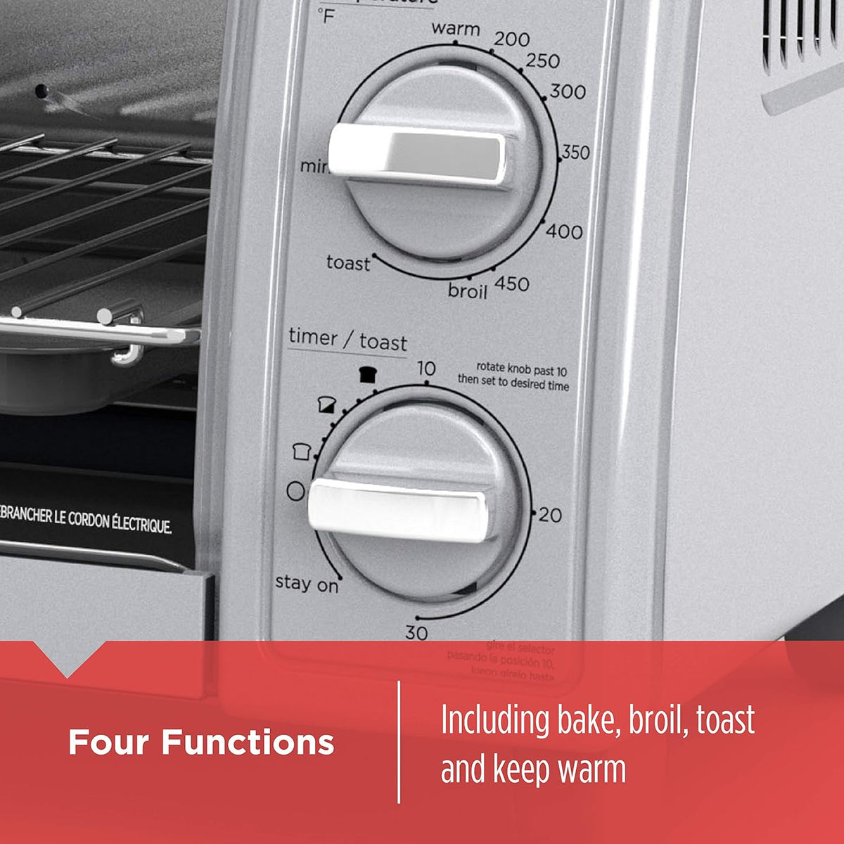 4-Slice Stainless Steel Toaster Oven U840099