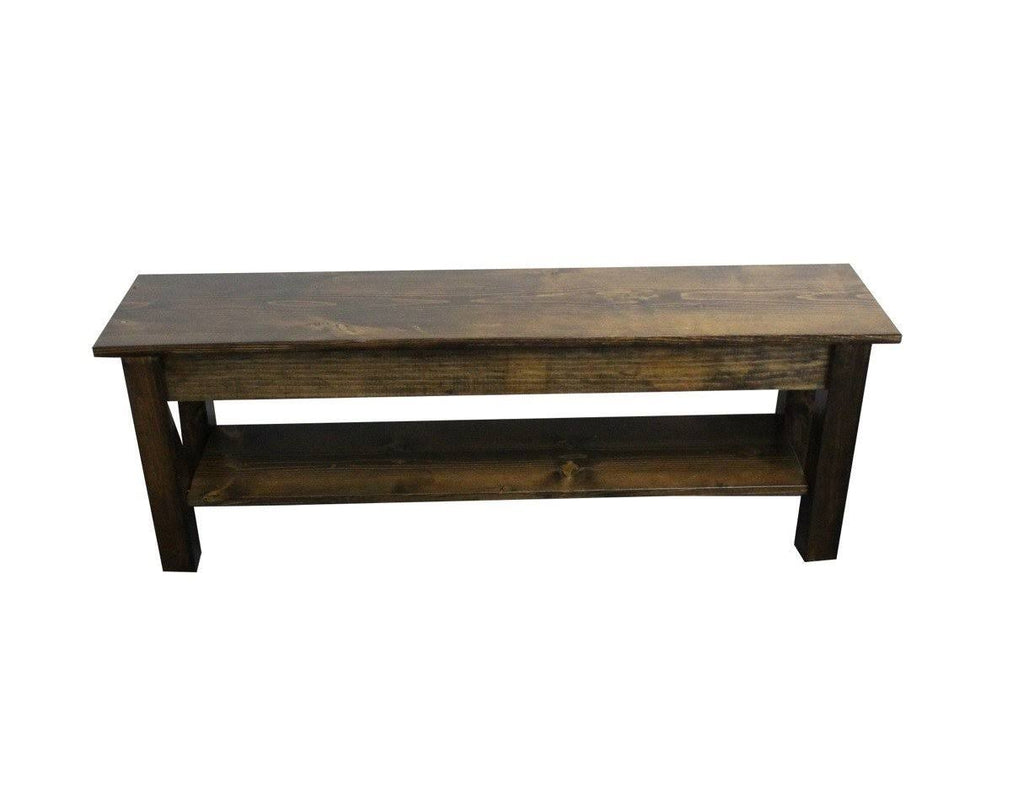 Bench with Shelf 72 Inches Z6375
