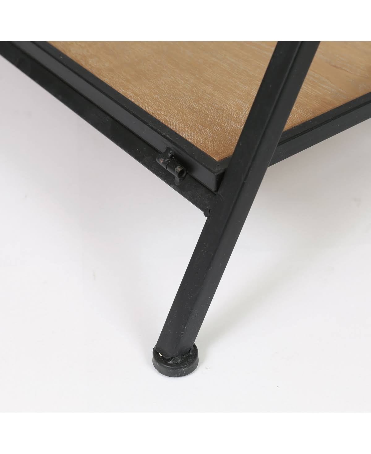 Wood and Metal Four-Tier Etagere Bookcase F740
