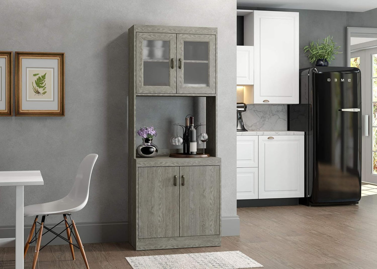 Microwave Cabinet with Double Glass Doors Z8051