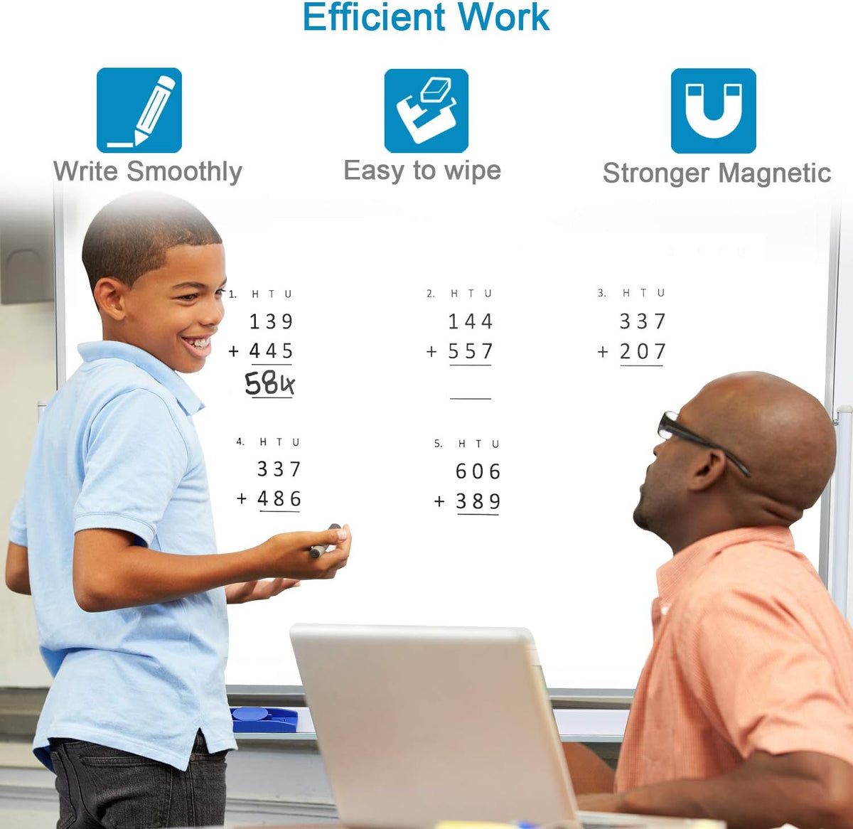 48x36 Double Sided Magnetic Whiteboard with Stand I62302