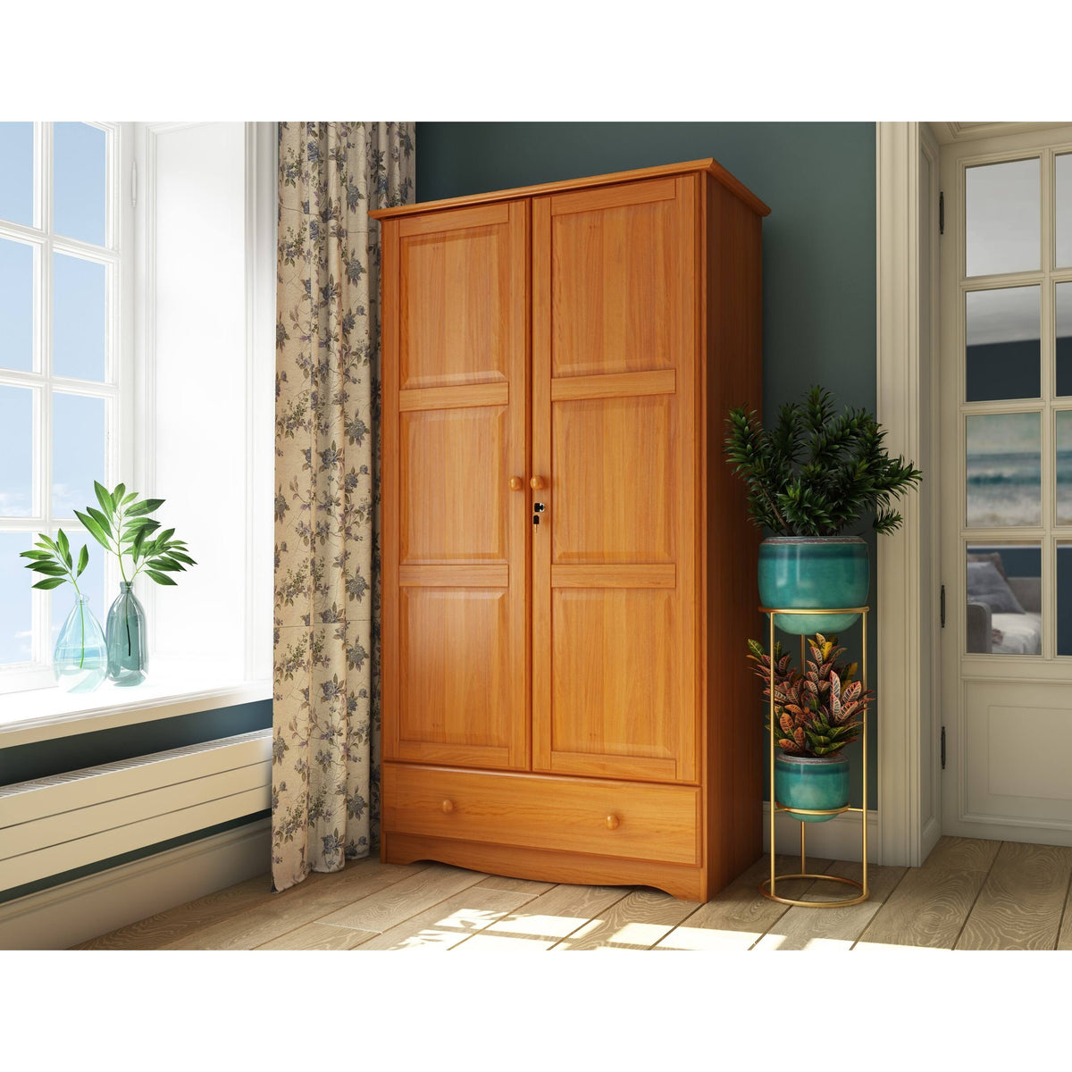 Solid Wood Customizable Wardrobe A161253