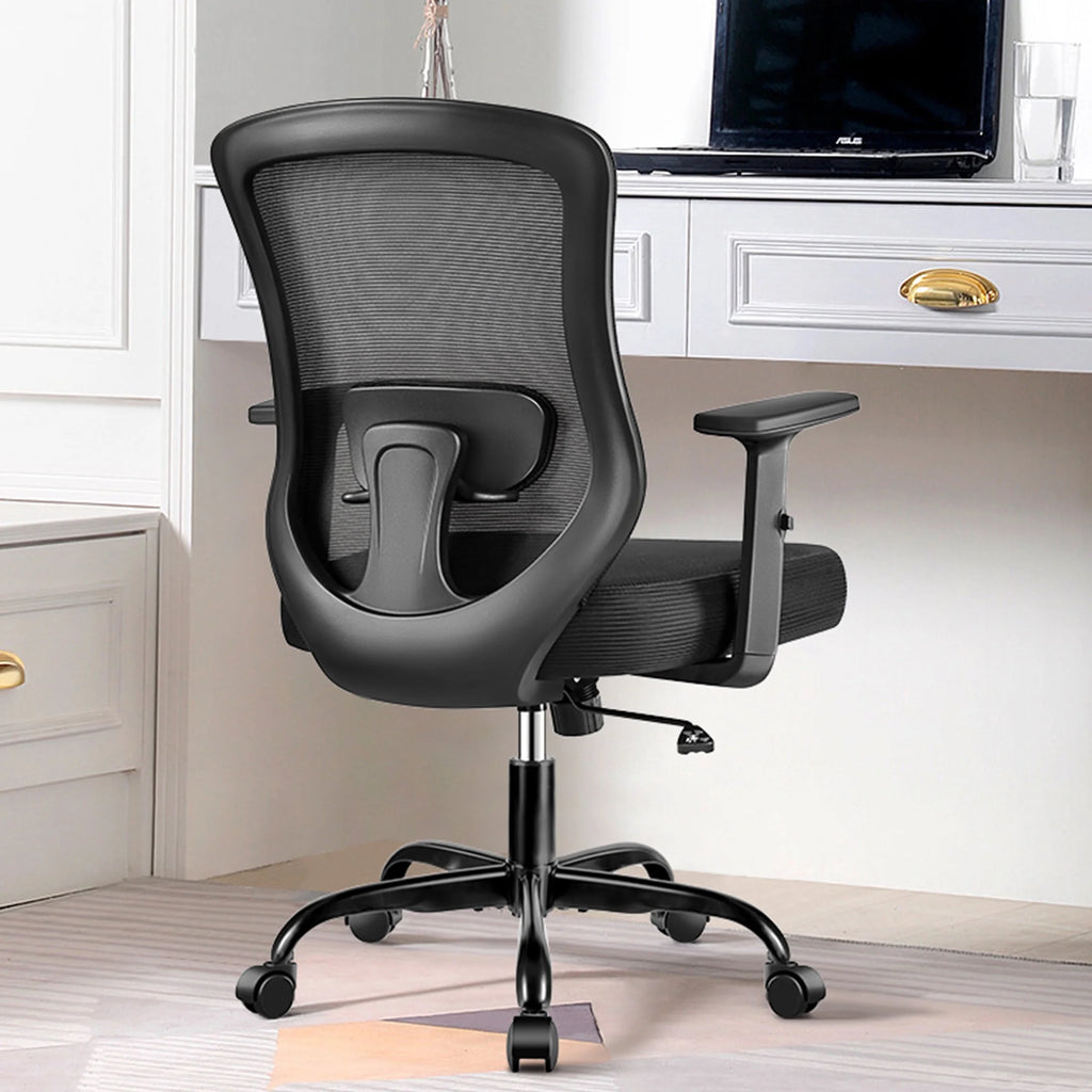 Light Blue Ergonomic Mesh Office Chair with Adjustable Armrests M97767