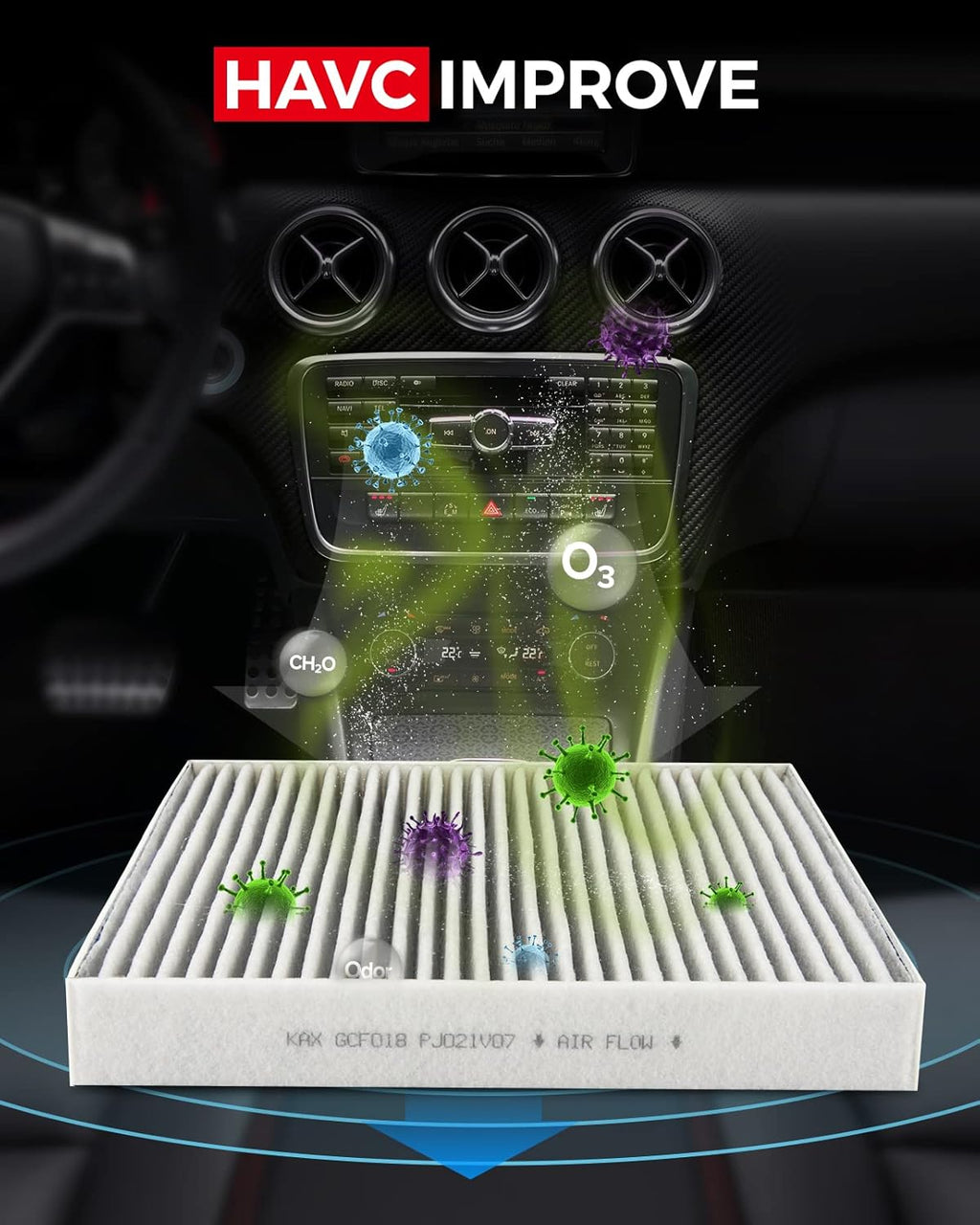 Cabin Air Filter with Activated Carbon H63801