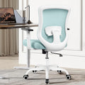 Light Blue Ergonomic Mesh Office Chair with Adjustable Armrests M97767