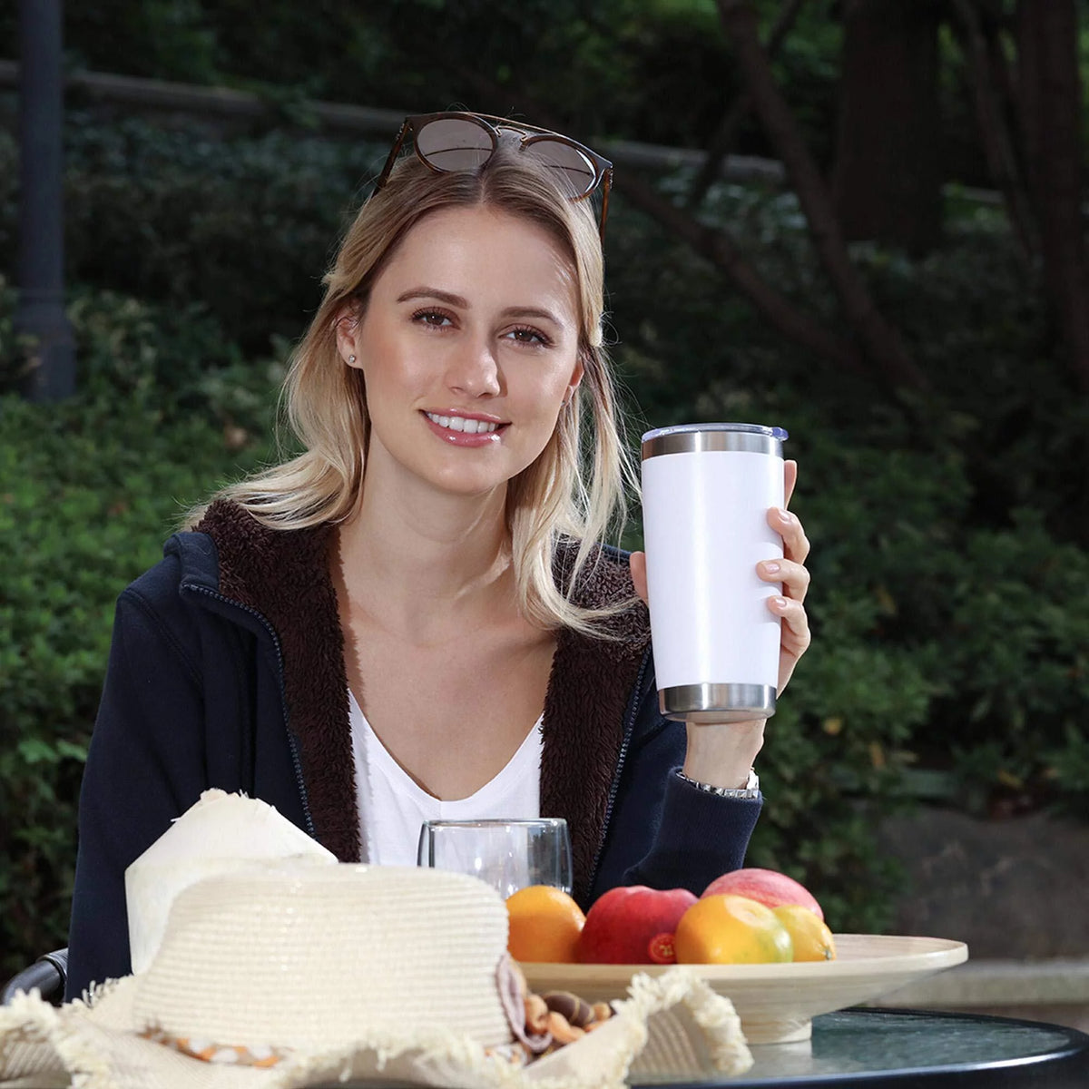 20oz Double Wall Vacuum Insulated Stainless Steel Tumbler 8 Pack with Lid and Straw G8022