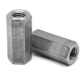 1/4 inch-20 Coarse Thread Hex Rod Coupling Nut Low Carbon Steel Plain Finish M750976