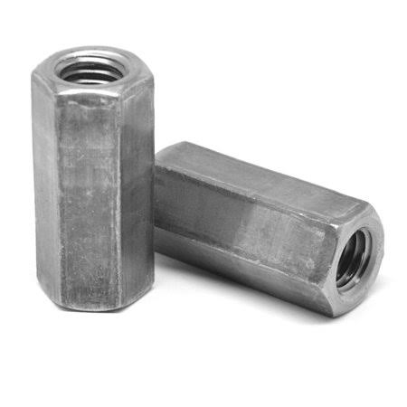 1/4 inch-20 Coarse Thread Hex Rod Coupling Nut Low Carbon Steel Plain Finish M750976