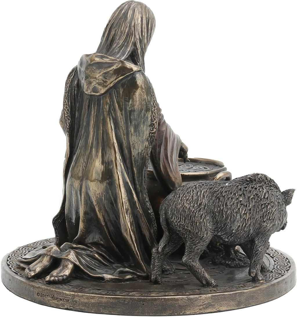 6.25 Tall Cold Cast Resin Antique Bronze Finish Statue Figurine Z28247