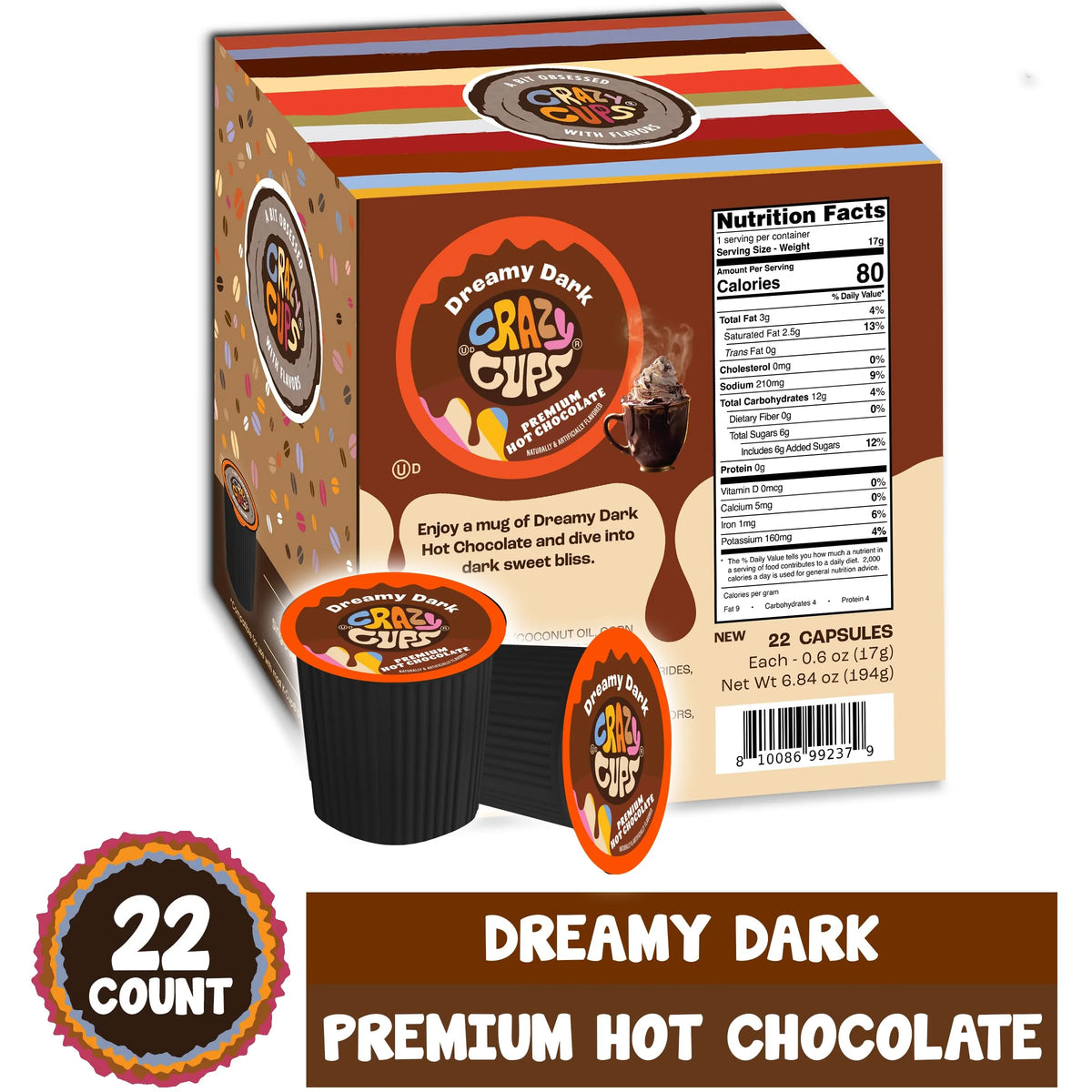 22 Count Dark Hot Chocolate Pods L944