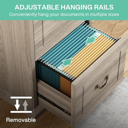 Walnut 4-Drawer Vertical File Cabinet F13895