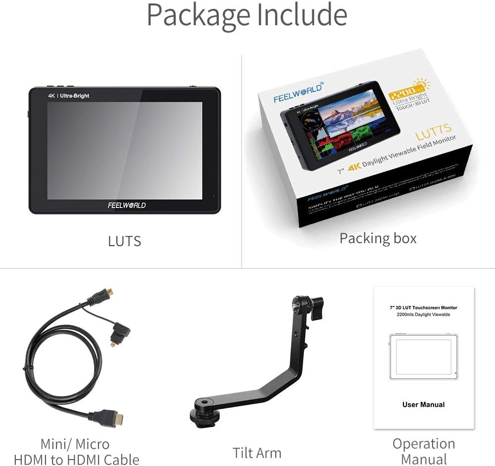 7 Inch 2200nit SDI Touch Screen Camera Field Monitor Q7059