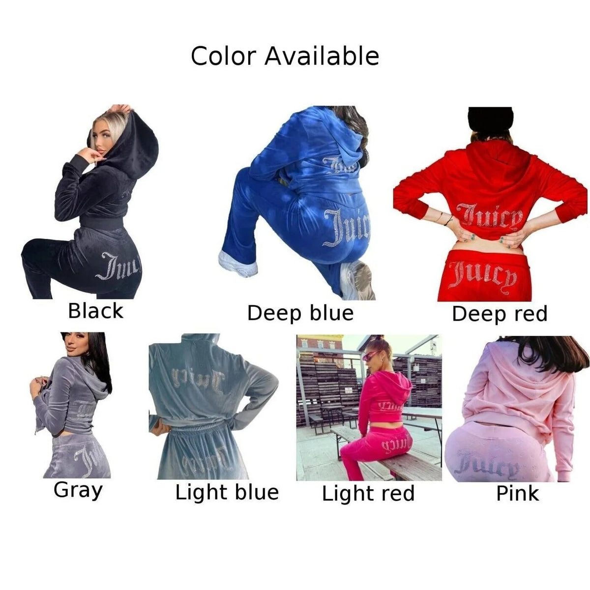 Velour Velvet Hoodie Jogging Set N772