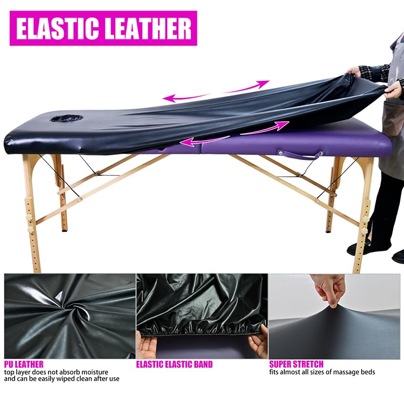 Vinyl Massage Table Cover with Face Hole E446