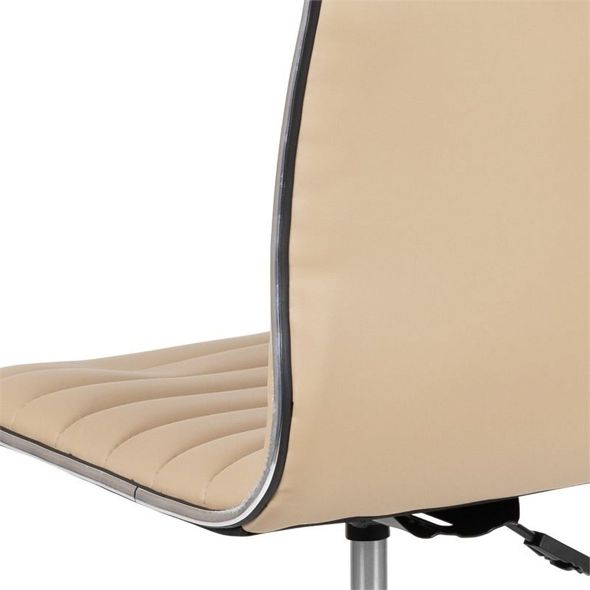 Tan Vinyl Low Back Swivel Office Chair S70065