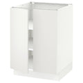 White Base Cabinet with Shelves, 2 Doors P736