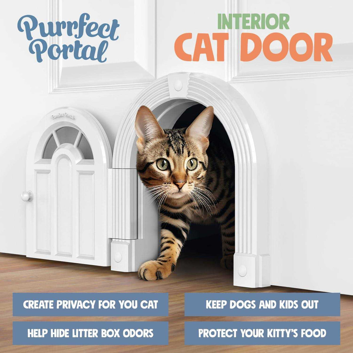 Interior Cat Door for Cats Up to 20 lbs E3612