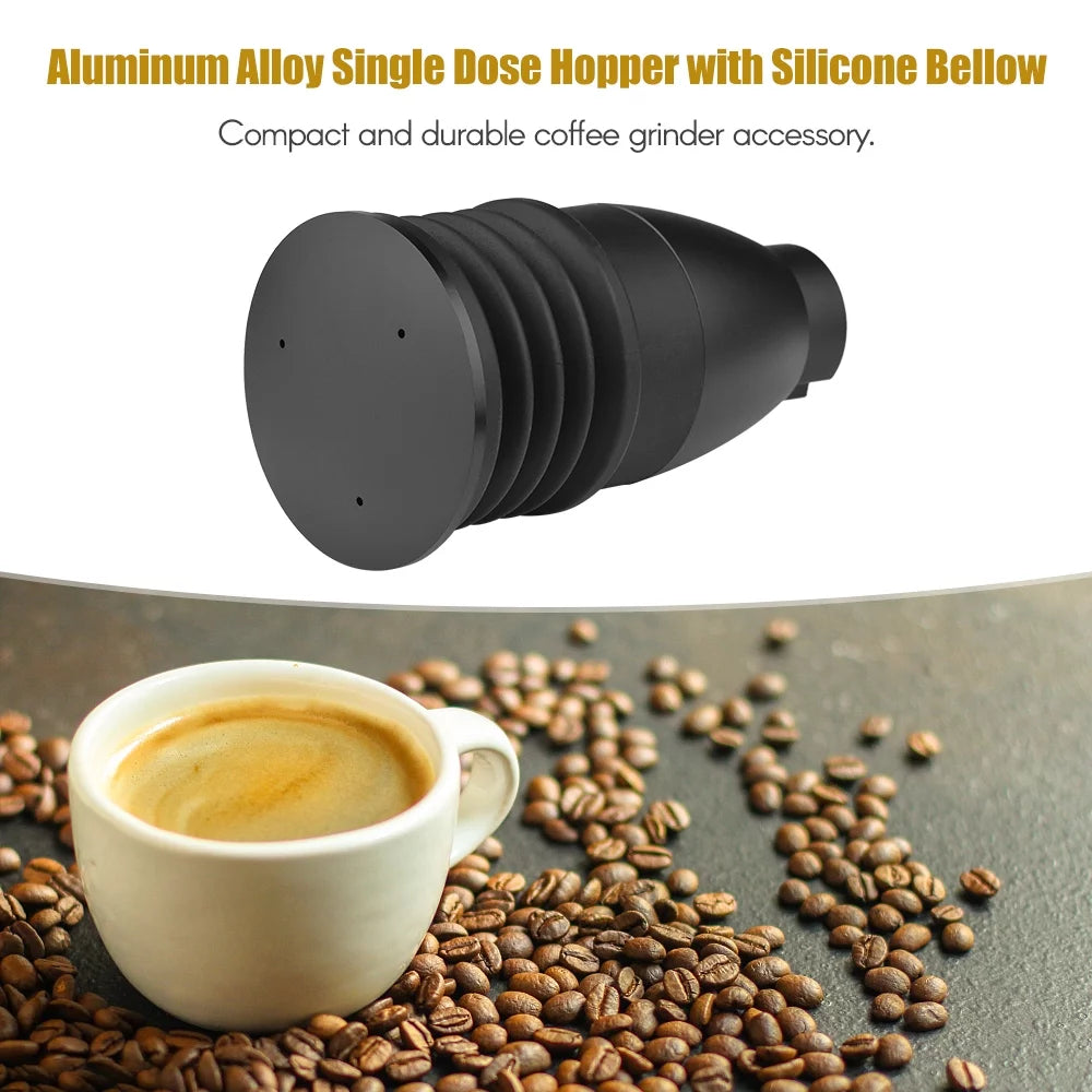 Aluminum Alloy Single Dose Hopper with Silicone Bellow Coffee Grinder Accessories F1460