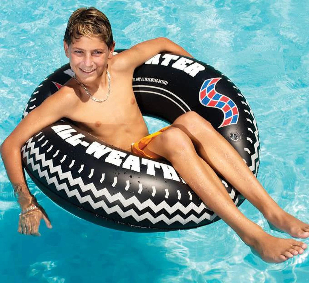 36 Inch Tire Swimming Pool Float (2 Pack) J29486