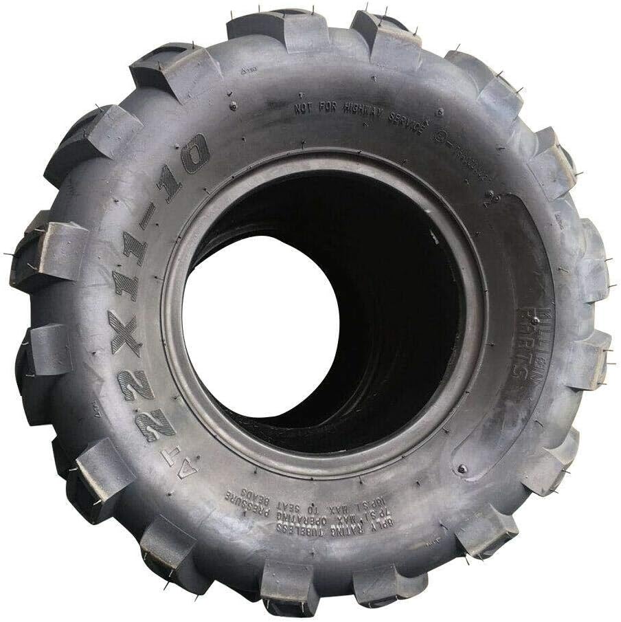 Set of 2 22X11-10 4 Ply Black Rubber Tires I100