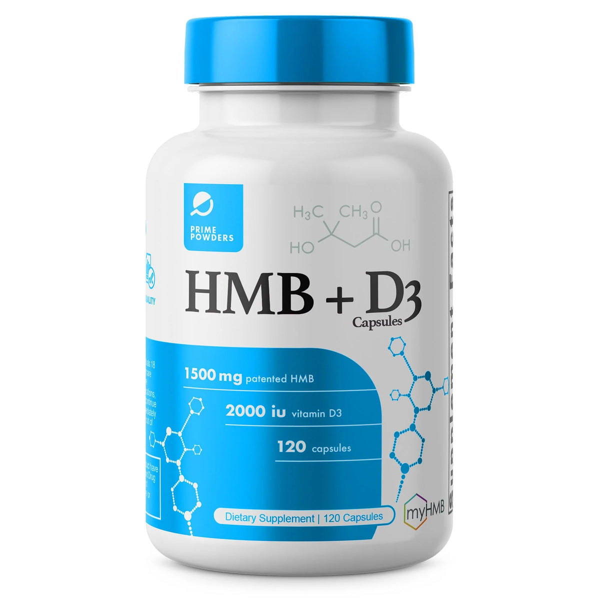 HMB and Vitamin D3 Supplement 1,500mg Capsules 120 Count S16982